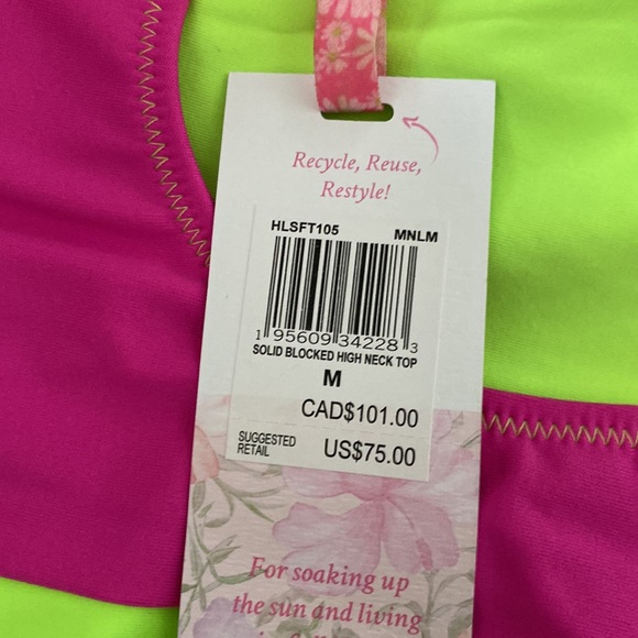 Love Shack Fancy x Hurley Color Block Halter Bikini Top - Picture 8 of 8